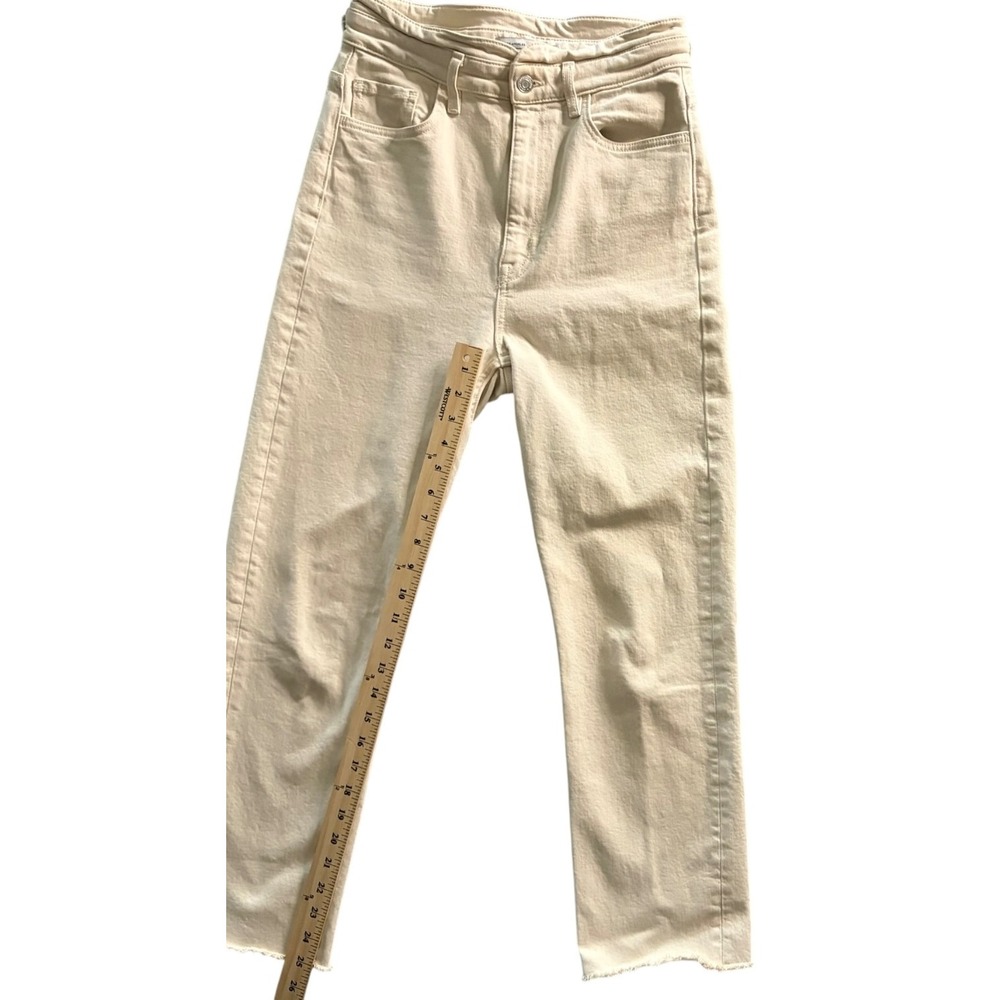 & Other Stories Los Angeles Atelier Cream Raw Hem Straight Leg Jeans EUR 38 - Picture 6 of 8